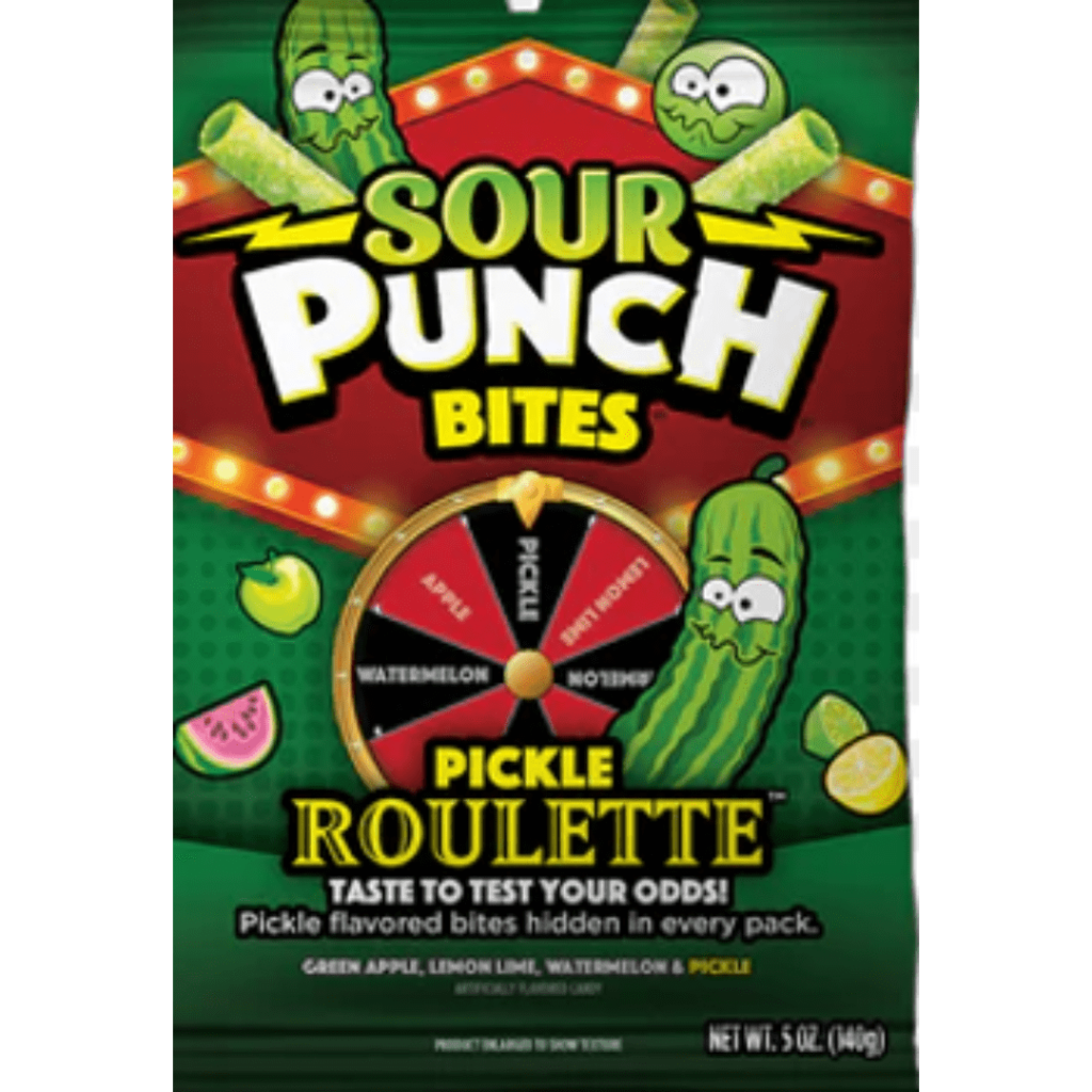 Sour Punch Bites Pickle Roulette 12x5oz - Pacific Candy Wholesale