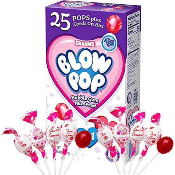Charms Blow Pop Friendship Exchange Kit Twenty Five Pieces Valentine 12x13.75oz-min