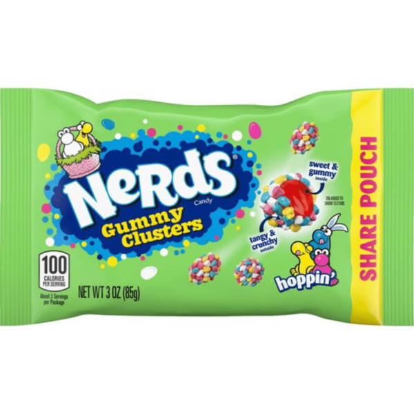 Ferrara Nerds Hoppin' Gummy Clusters Easter 12x3oz-min