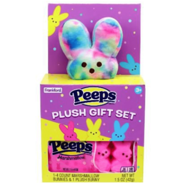 Frankford Peeps Plush Bunny House Blue and Pink Easter 6x1.5oz-min