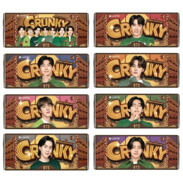 Lotte Crunky BTS Limited Edition Chocolate Bar 12x32g-min