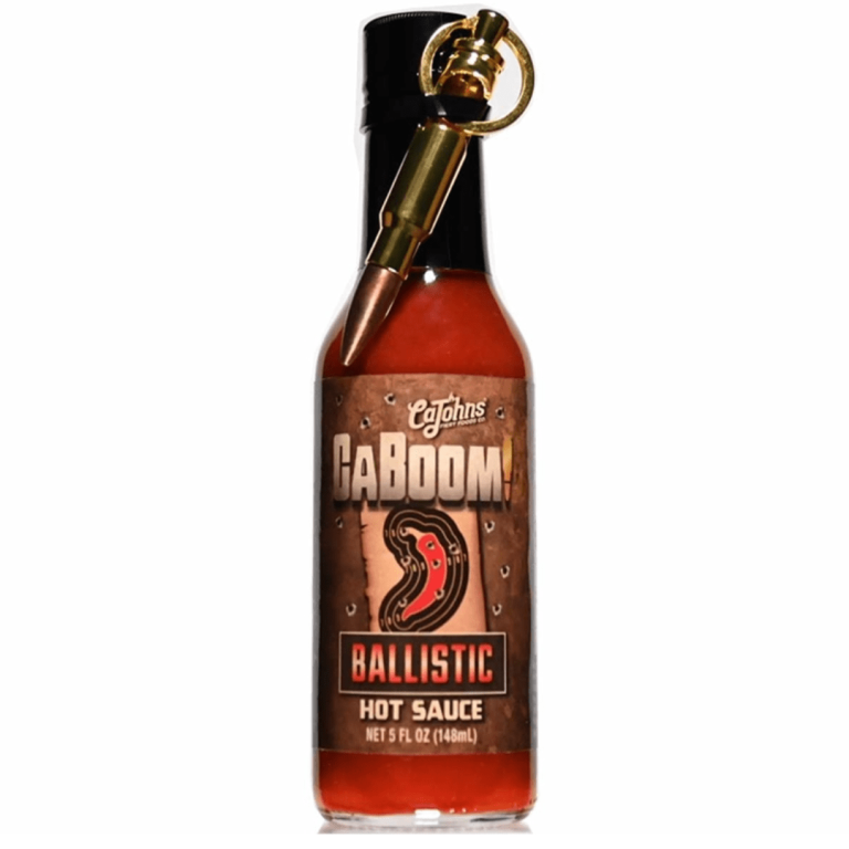 Hot Shots Hot Sauce CaBoom! Ballistic With Bullet Keychain 5oz