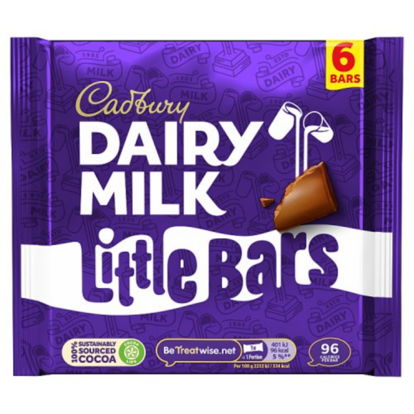 Cadbury Dairy Milk Little Bars Six Pack British 18x108g