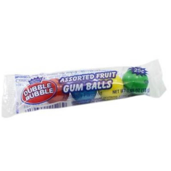 Dubble Bubble Gum Balls Assorted Fruit Four Pack Price Marked 36