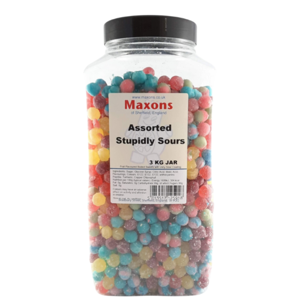 Maxon's Stupidly Sour Assorted Jar British 3kg