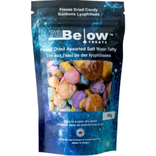 70 Below Treats Freeze Dried Salt Water Taffy Assorted 12x35g