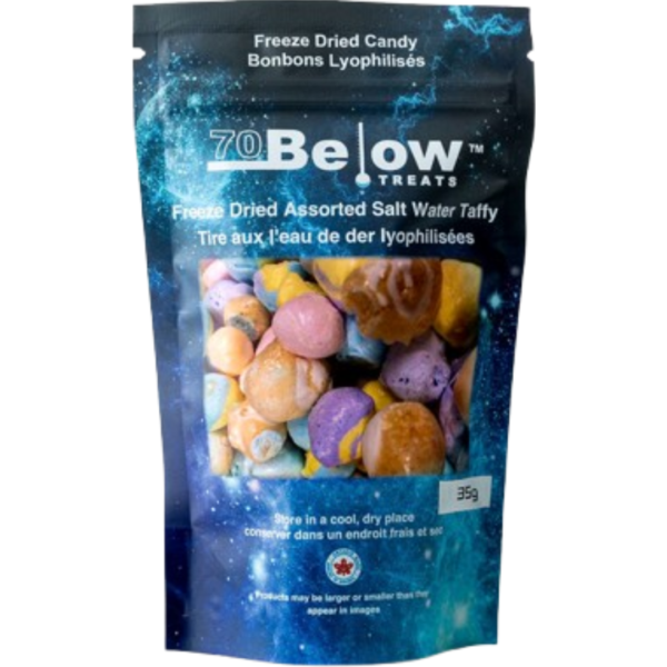 70 Below Treats Freeze Dried Salt Water Taffy Assorted 12x35g