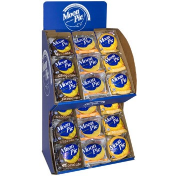 Chattanooga Moon Pie Display Chocolate(18) Pumpkin Spice (18) Salted Caramel (18) Halloween 54x2.75oz