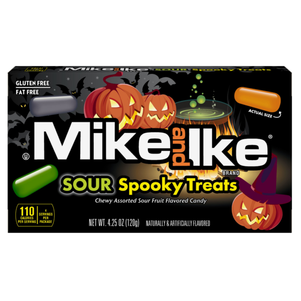 Just Born Mike and Ike Sour Spooky Treats Halloween TB 12x4.25oz