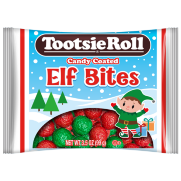 Tootsie Roll Candy Coated Elf Bites Pouch Christmas 24x3.5oz
