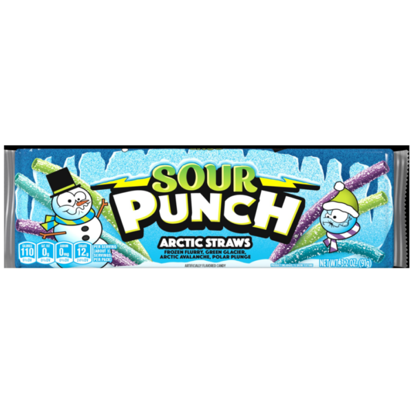 Sour Punch Arctic Straws Christmas 12x3.2oz