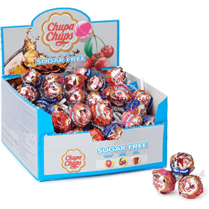 Chupa Chups Lollipops Sugar Free British 50x11g