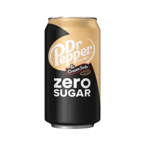 Dr. Pepper Zero Sugar Cream Soda 12x355ml (Best Before August 17 2026)