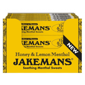 Jakemans Honey and Lemon Soothing Menthol Sweets British 20x45g