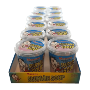 Maxons Stupidly Sour Bubblegum Boiled Sweets British 12x100g