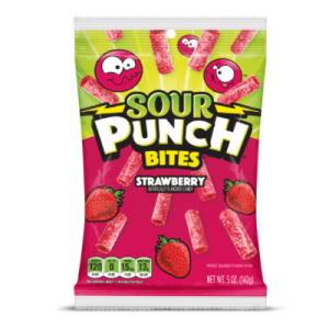 Sour Punch Strawberry Bites Peg Bag 12x5oz