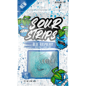 Sour Strips Blue Raspberry 12x96g