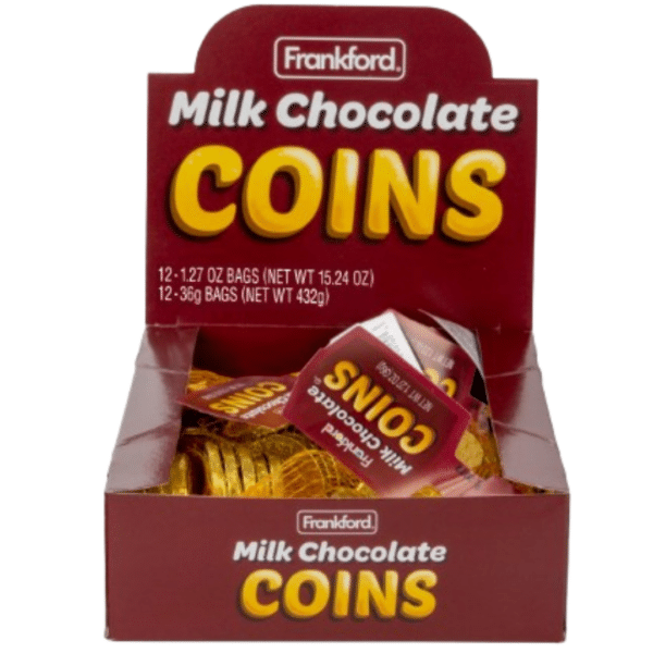 Frankford Milk Chocolate Gold Coins 12x1.27oz