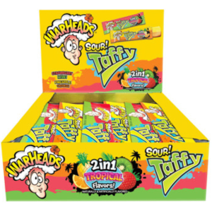 Warheads Sour Taffy Two In One Tropical Flavours 24x1.49oz
