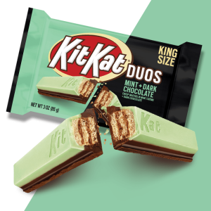 Hershey Kit Kat Duo Dark Chocolate Mint King Size Bar 24x3.16oz (Best Before June 2026 ss)