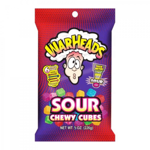 Warheads Sour Chewy Cubes 12x5oz
