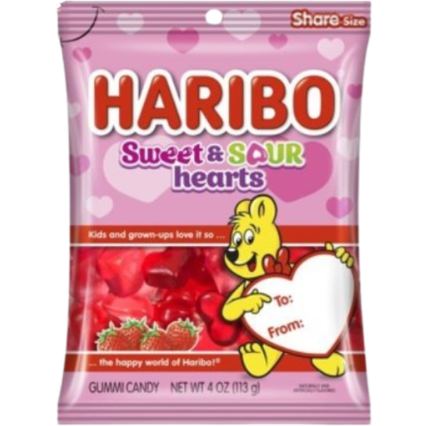 Haribo Valentine Sweet & Sour hearts 12x4oz