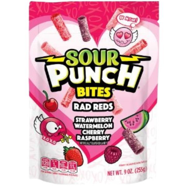 Sour Punch SUB Valentines Rad Reds 6x9oz