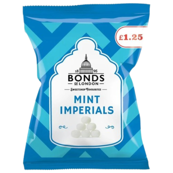 Bonds Mint Imperials Price Marked British Peg Bag 12x105g