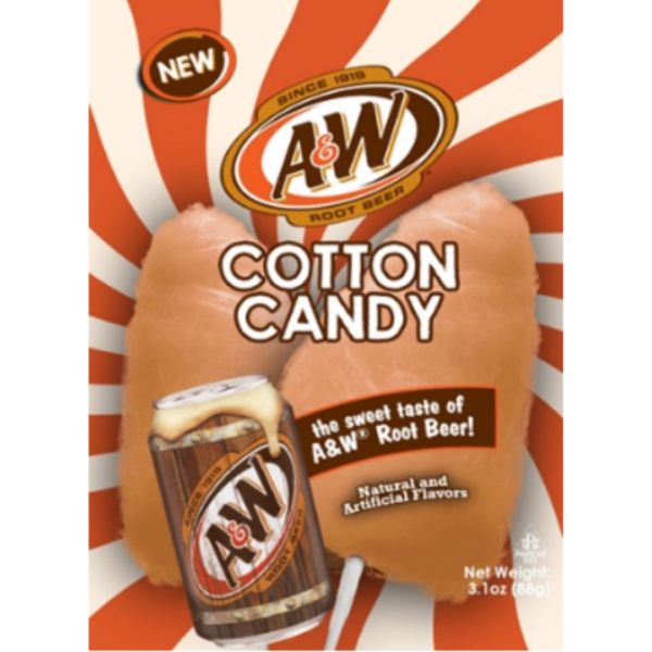 Taste Of Nature A&W Root Beer Cotton Candy Peg Bag 12x3.1oz