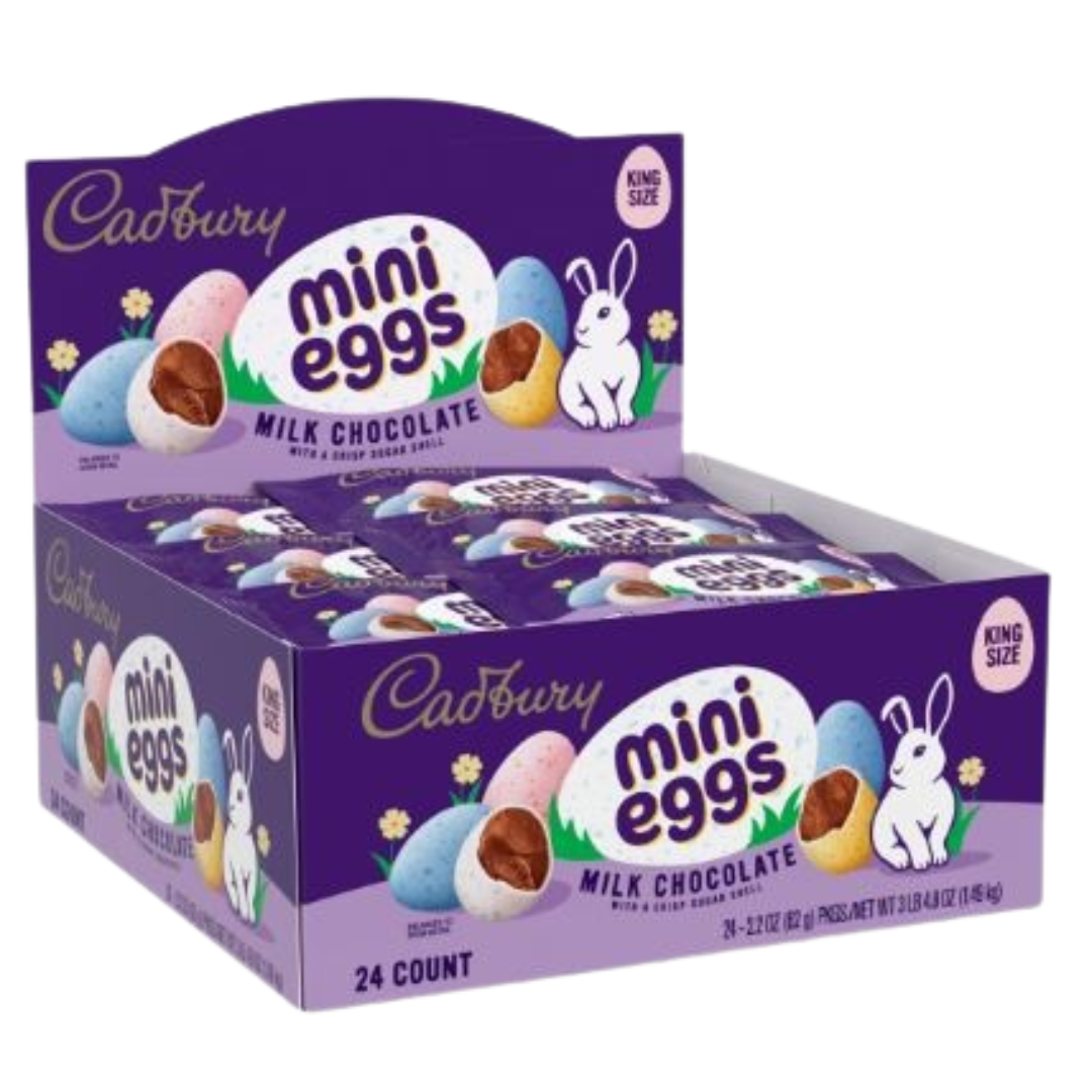 Cadbury Candy Coated Mini Eggs King Size 24x2.2oz Cadbury Candy Coated Mini Eggs King Size 24x2.2oz