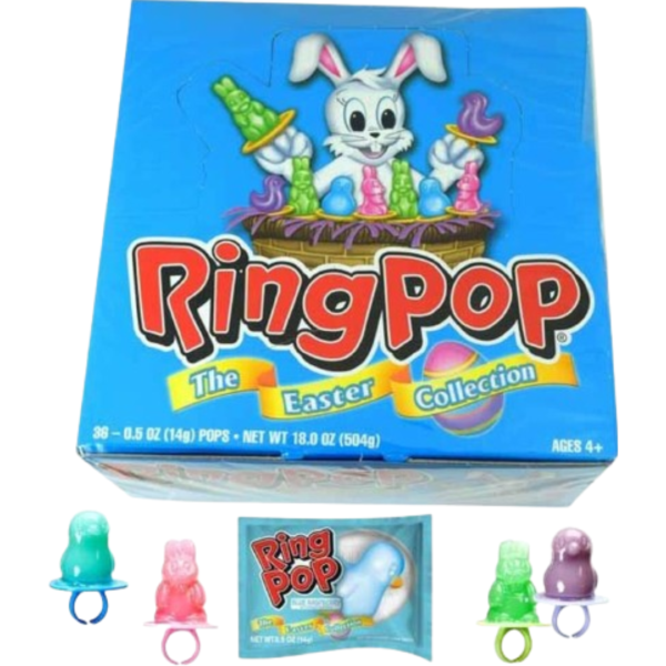 Topps Easter Ring Pop Bunnies & Chicks Display Box 36