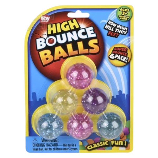 RIN Hi Bounce 1.25" Balls Assortment -Carded 12