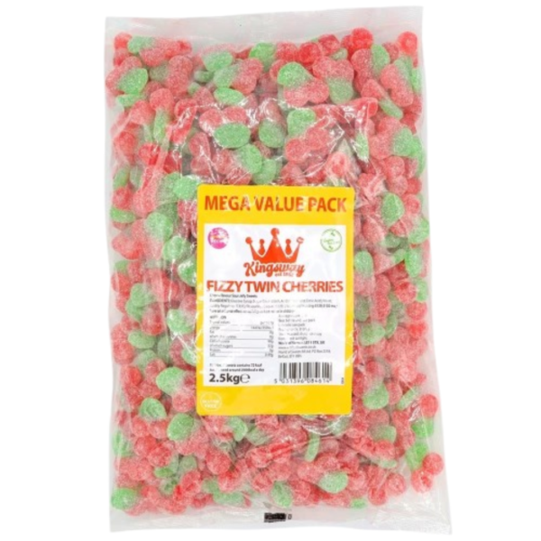 Kingsway Fizzy Twin Cherries Vegan Bulk British 2.5Kg