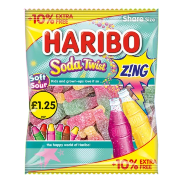 Haribo Soda Twist Zing Price Marked British 12x176g