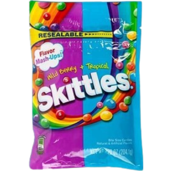 Skittle Mash Ups Wildberry Tropical Peg Bag 12x7.2oz