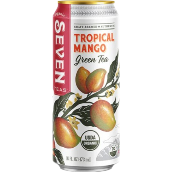 Seven Organic Ice Tea Tropical Mango Green Tea 12x473ml