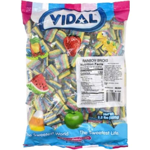 Vidal Bulk Rainbow Bricks 2.2lb