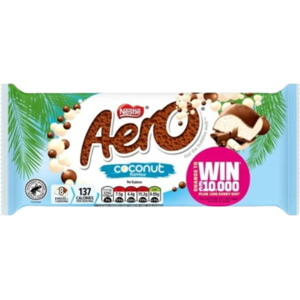 Nestle Aero Coconut Block Price Marked British 15x90g