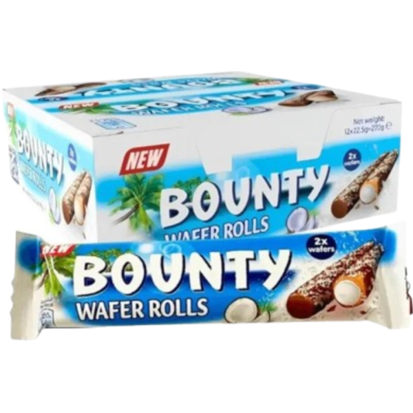 Mars Bounty Wafer Rolls British 24x22.5g