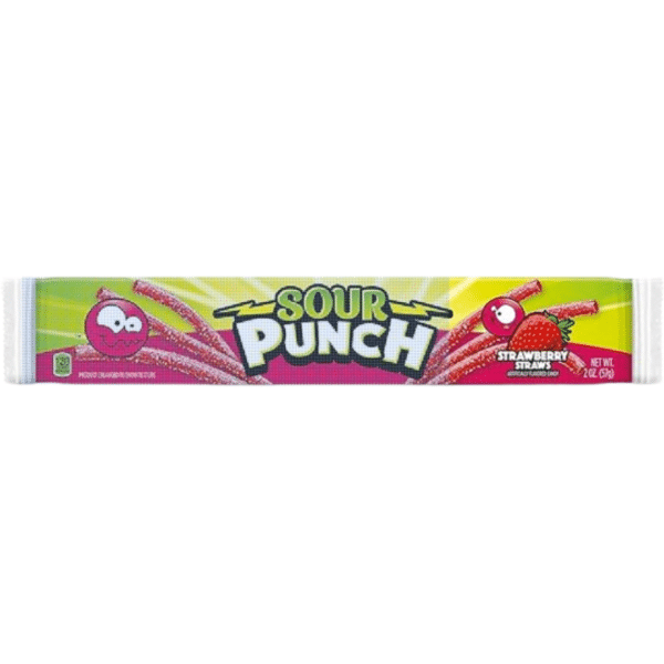 Sour Punch Straws Strawberry 24x2oz