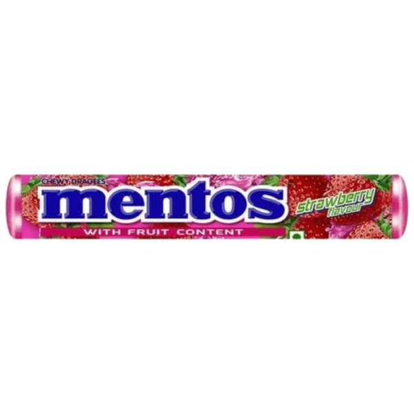 Mentos Singles Strawberry 15x1.32oz