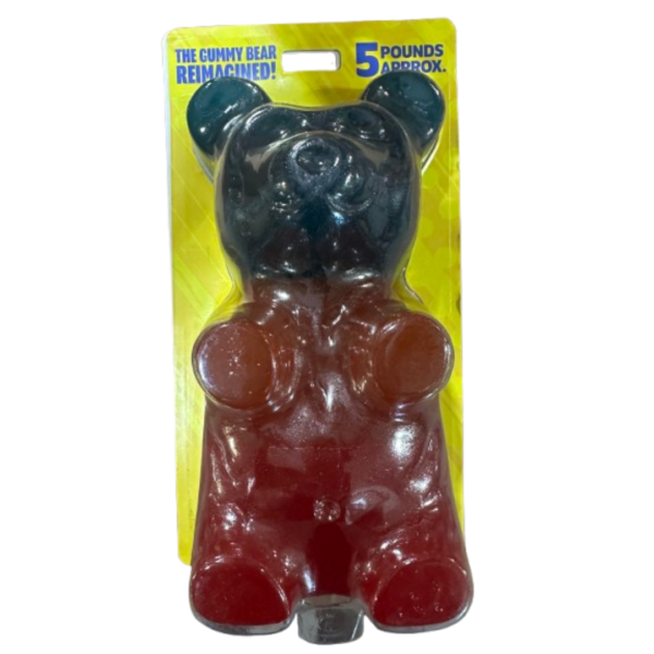 GGB Candies Giant Gummy Bear Three -Tone Blue Raspberry-Orange-Cherry 5lb
