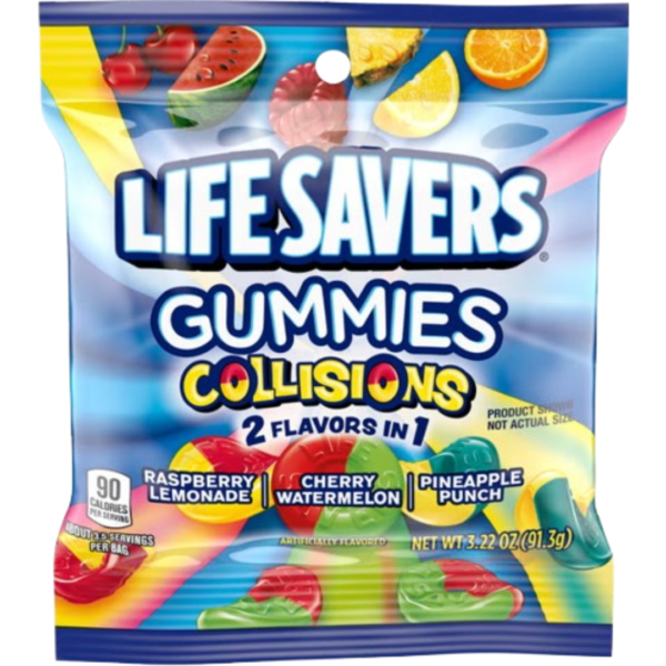 Lifesaver Gummies Collision Peg Bag 12x3.22oz