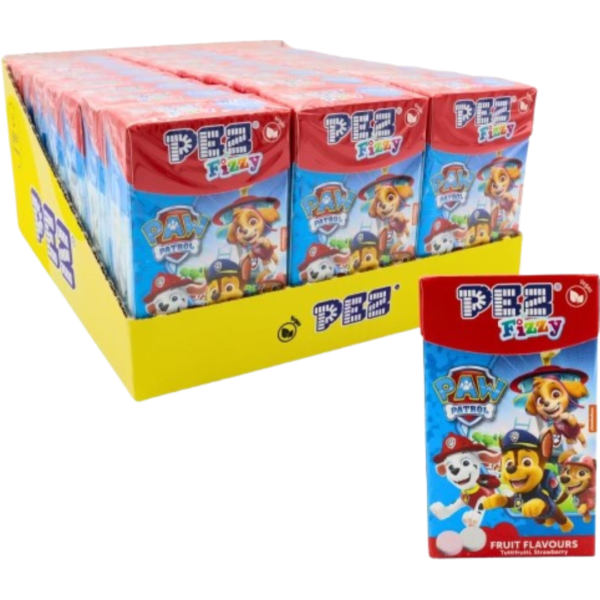 PEZ Fizzy Paw Patrol Flip Top Box British 24x30g