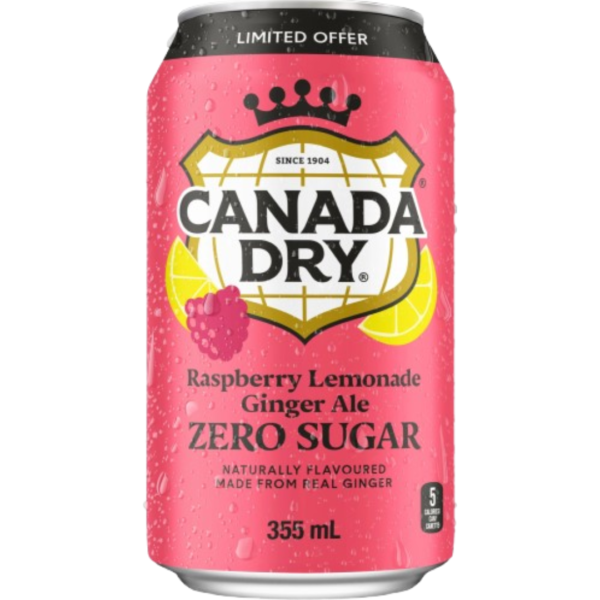 Canada Dry Zero Raspberry Ginger Ale 12x355ml