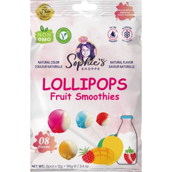 Sophie's Lollipops Fruit Smoothies 24x96g