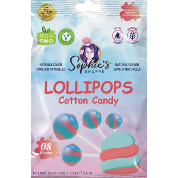 Sophie's Lollipops Cotton Candy 24x96g