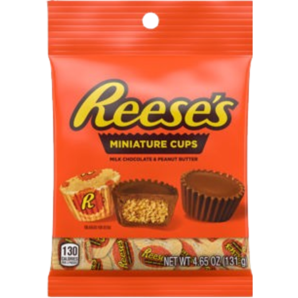 Hershey Reese's Peanut Butter Cups Miniatures Peg Bag 12x4.65oz