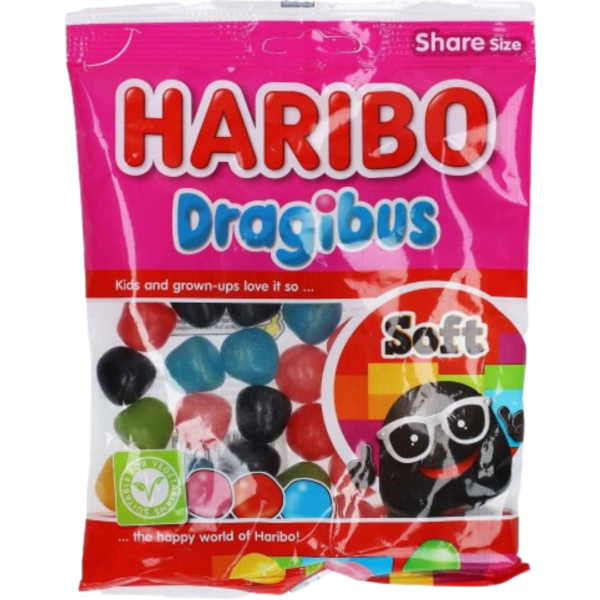 Haribo Dragibus Soft Peg Bag 20x150g