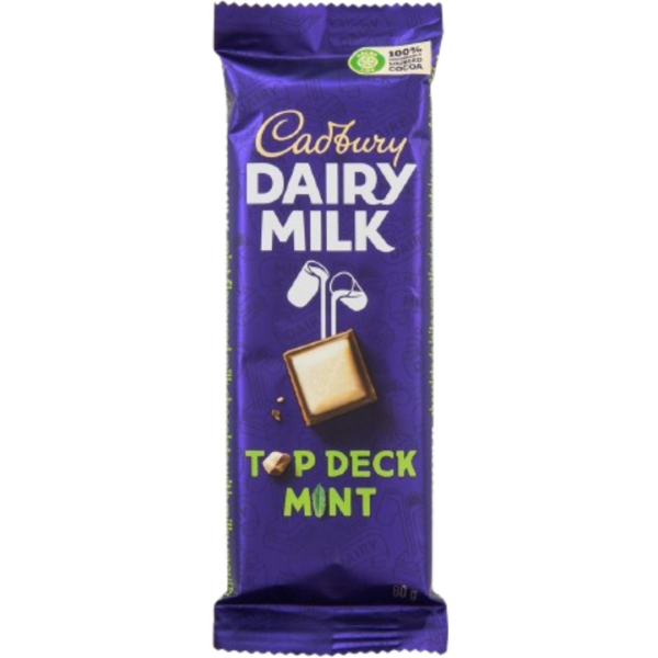 Cadbury Dairy Milk Top Deck Slab Mint South Africa 24x80g